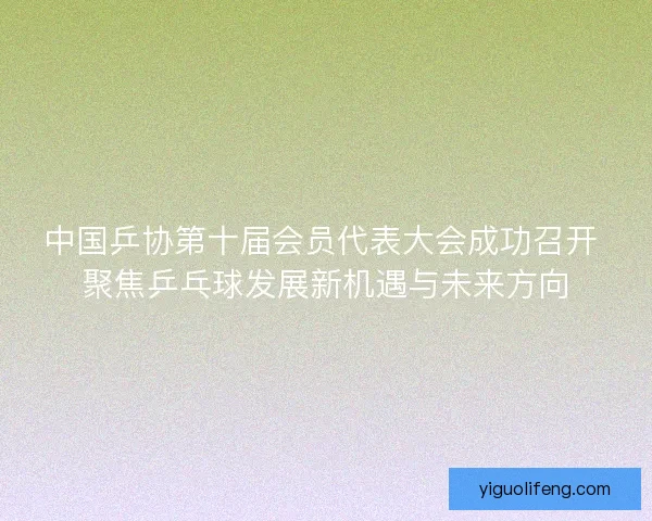 中国乒协第十届会员代表大会成功召开 聚焦乒乓球发展新机遇与未来方向